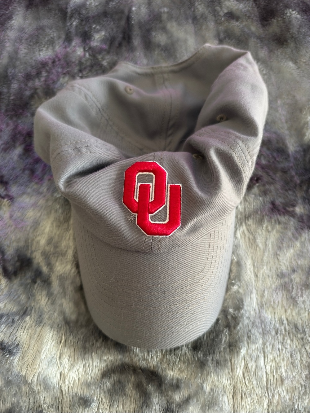 Baseball Cap with Red OU Logo